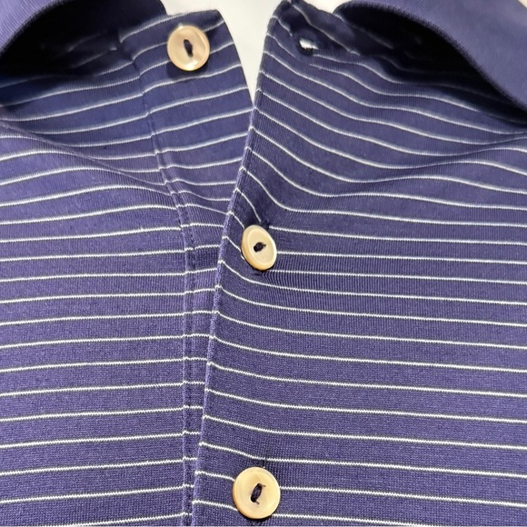 Peter Millar Blue Striped Golf Polo (MF16K05) Men’s Size - Large - Picture 11 of 11